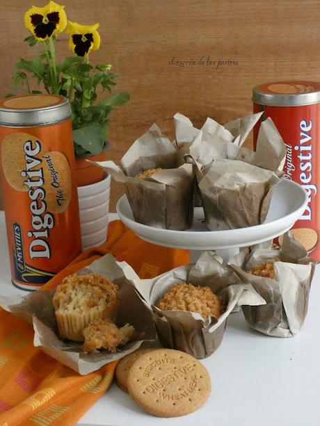 Muffins Galletas Digetive con Streusel