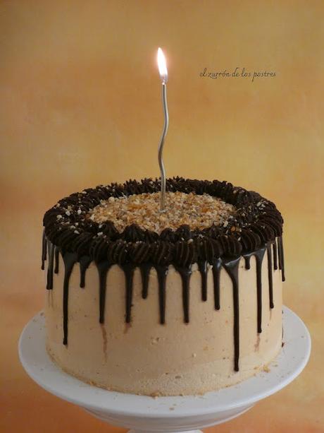 Tarta Chocolate Dulce de leche guirlache de avellanas