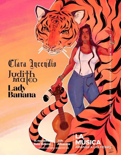 Clara Incendio, Lady Banana y Judith Mateo, en el festival ‘La Música Amansa a las Fieras’ de este viernes en Albacete