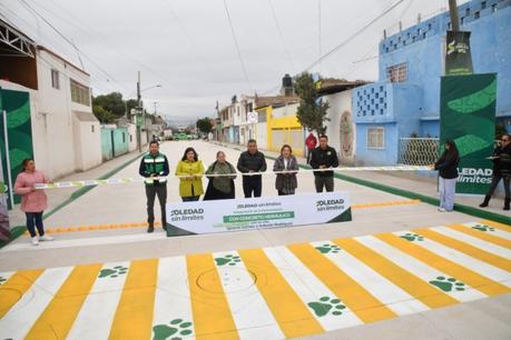 En 40 días, Ayuntamiento de Soledad entrega pavimentación de calle Lino Gómez