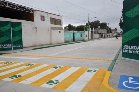 En 40 días, Ayuntamiento de Soledad entrega pavimentación de calle Lino Gómez