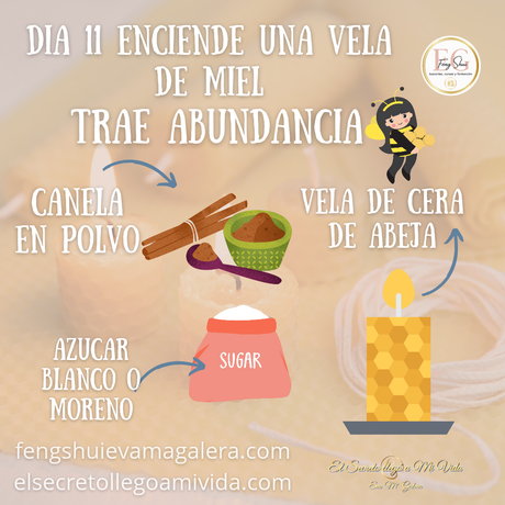 ☀️Ritual Abundancia Vela de Miel, Canela y Azúcar☀️Hoy 11