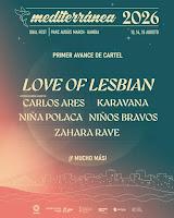 Confirmaciones del Mediterránea Festival 2026 en Gandia