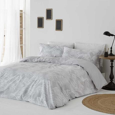 Funda nórdica Orio gris de algodón orgánico 144 hilos - Diseño moderno para dormitorio