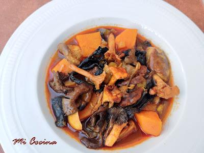 GUISO DE BATATA CON SETAS