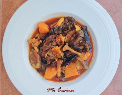 GUISO DE BATATA CON SETAS