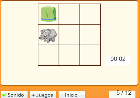 Juegos de memoria: juegos de ordenar, nivel 2