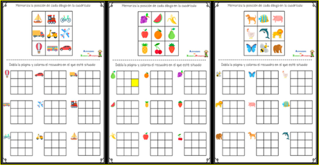 Juegos de memoria: juegos de ordenar, nivel 2