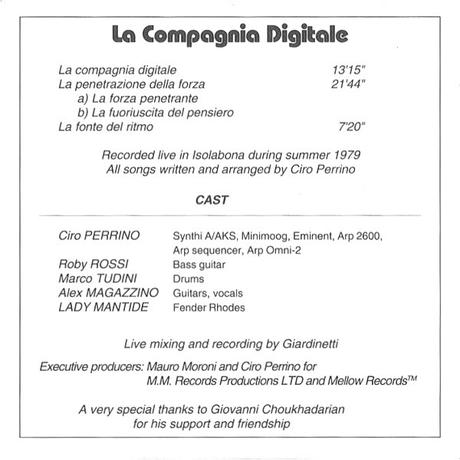 La Compagnia Digitale. La Compagnia Digitale. Edición Rockarte La Compagnia Digitale. La Compagnia Digitale. Edición Rockarte