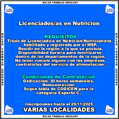 Licenciados-as en Nutrición Licenciados-as en Nutrición