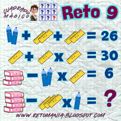 Retos matemáticos, Desafíos matemáticos, Problemas matemáticos, Retos mentales, Retos virales, Post virales, Juegos de lógica, Juegos mentales, Cuadrados mágicos, Cuadrado mágico, Cuadrado mágico multiplicativo, Descubre el número, Solo para Genios, Retos solo para Genios, Piensa rápido, Número oculto