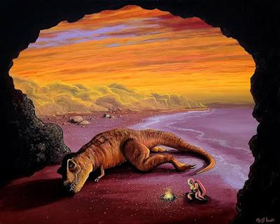 El astronauta y el tiranosaurio de Flooko