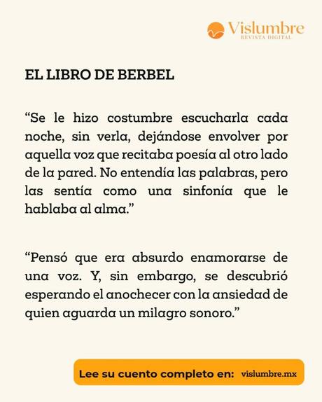Mi relato «EL LIBRO DE BERBEL» publicado en la revista VISLUMBRE (México).