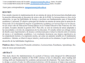 atención diferenciada para discentes octavo Educación Básica dificultades lectoescritura