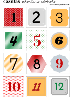 Calendario de Adviento, manualidades e imprimibles