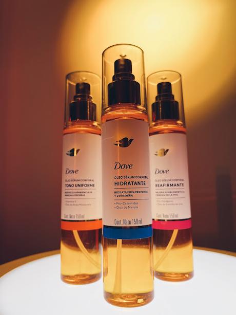 Lanzamiento 2025 2026 nuevos óleo serum corporales Dove: reafirmante, hidratante y anti manchas para el cuerpo