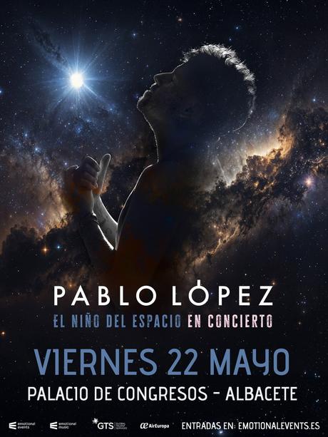Pablo López lleva su gira ‘El Niño del Espacio en Concierto’ a Albacete, Puertollano y Guadalajara en 2026
