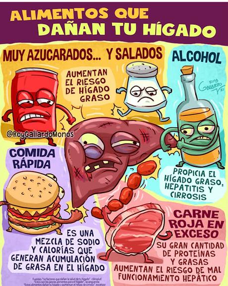 Alimentos que daĂąas tu HĂ­gado