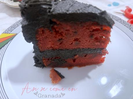 Red and black velvet cake Red and black velvet cake