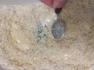 ARROZ AL HORNO CON GRANADA, ACEITUNAS, QUESO