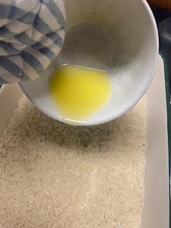 ARROZ AL HORNO CON GRANADA, ACEITUNAS, QUESO