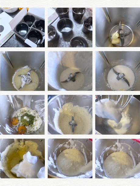 Soufflé de queso con jamón