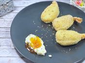 Gambones bechamel rebozados