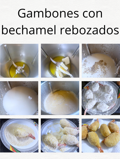 Gambones con bechamel rebozados Gambones con bechamel rebozados