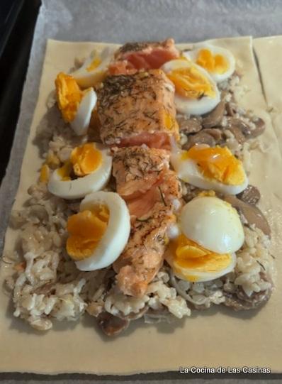 Empanada Rusa de Salmón: Kulibiak #HomenajeBlog Empanada Rusa de Salmón: Kulibiak #HomenajeBlog