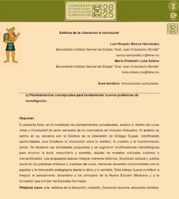 Estética de la Liberación al curriculum