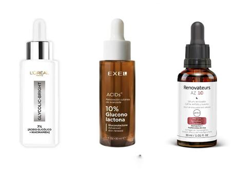 Piel madura 40 años iluminada opaca antiage productos ácidos exfoliantes