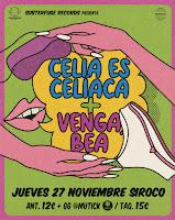 Concierto de Celia es Celíaca y Venga, Bea en Sala Siroco