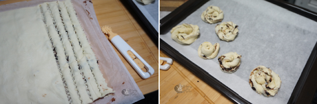 Rollitos de hojaldre con galletas oreo Rollitos de hojaldre con galletas oreo