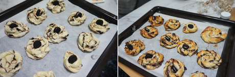 Rollitos de hojaldre con galletas oreo Rollitos de hojaldre con galletas oreo