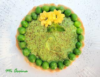 TARTALETA DE CREMA DE CHICHAROS CON HIERBABUENA