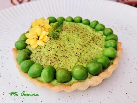 TARTALETA DE CREMA DE CHICHAROS CON HIERBABUENA TARTALETA DE CREMA DE CHICHAROS CON HIERBABUENA