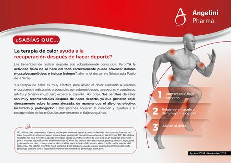 La aplicación de calor mejora la recuperación después de realizar deporte, según Pablo de la Serna