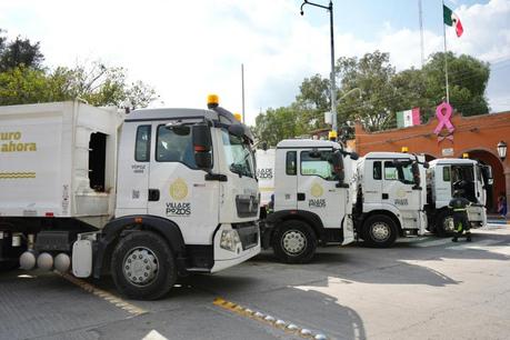 Refuerzan recolección de residuos con flotilla vehicular en Villa de Pozos Refuerzan recolección de residuos con flotilla vehicular en Villa de Pozos