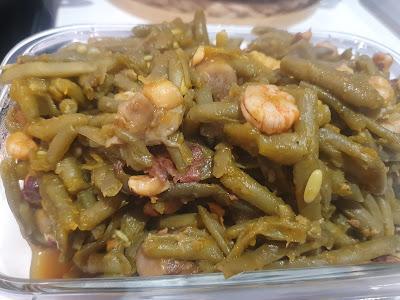 Judías verdes con salsa de calabaza y avellanas Judías verdes con salsa de calabaza y avellanas