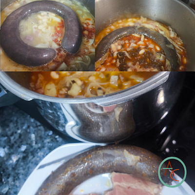 Guiso de Berza con Carrillada de Cerdo y Morcilla