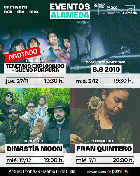 Descubre la Cartelera del Centro Arte Alameda del 27 de noviembre al 3 de diciembre Descubre la Cartelera del Centro Arte Alameda del 27 de noviembre al 3 de diciembre