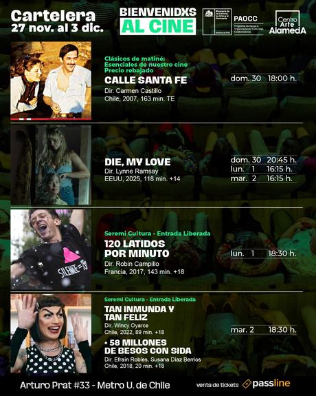 Descubre la Cartelera del Centro Arte Alameda del 27 de noviembre al 3 de diciembre Descubre la Cartelera del Centro Arte Alameda del 27 de noviembre al 3 de diciembre