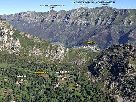 Puente la Vidre-Braña Caraspión-Cuetu las Vacas-Cuetu Legua