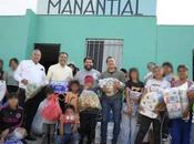 Paty Aradillas entrega apoyos alimentarios Casa Hogar Manantial