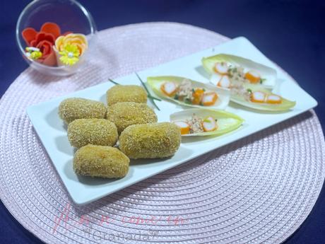 Croquetas de salsa barbacoa y queso parmesano