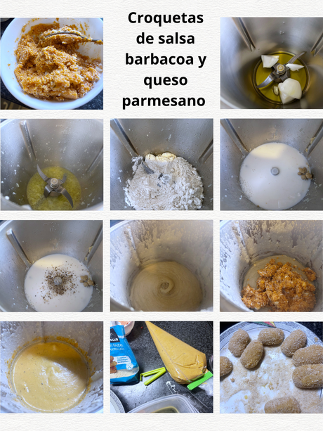 Croquetas de salsa barbacoa y queso parmesano