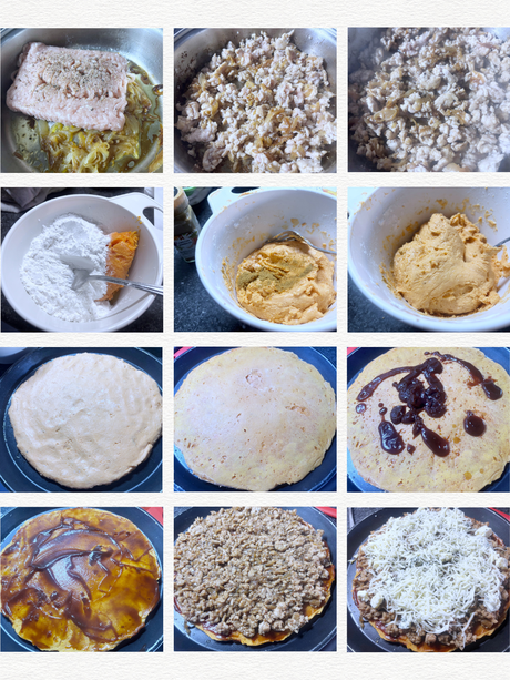 Pizza de boniato sin gluten a la barbacoa