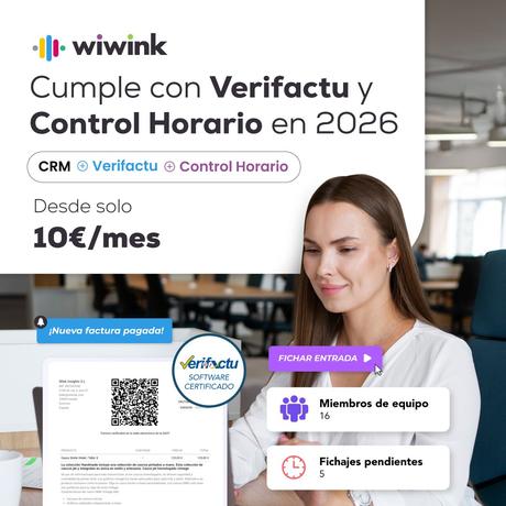 wiwink refuerza su plataforma para pymes y autónomos con facturación Veri*factu y control horario integrado wiwink refuerza su plataforma para pymes y autónomos con facturación Veri*factu y control horario integrado