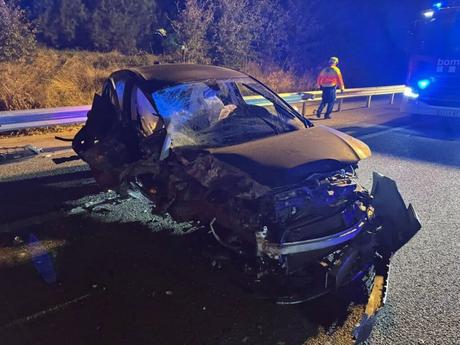 Localizado el causante de un accidente al circular en dirección contraria en Aiguaviva (Girona)