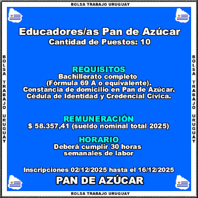 Educadores-as Pan de Azúcar Educadores-as Pan de Azúcar